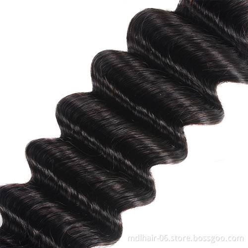 Raw Virgin Cuticle Aligned Human Hair Extension High Quality Hair Weaving Loose Deep Wave Hair Bundles 8-30Inch